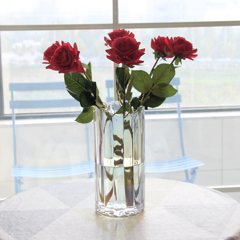 北欧花瓶玻璃透明插花客厅摆件网红轻奢水养玫瑰百合鲜花花器,淘宝优惠券,粉丝福利购,淘宝优惠卷