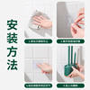 Three-piece set of toilet brushes for home use without dead corners to decontaminate toilets wall-mounted toilet silicone set cleaning brushes