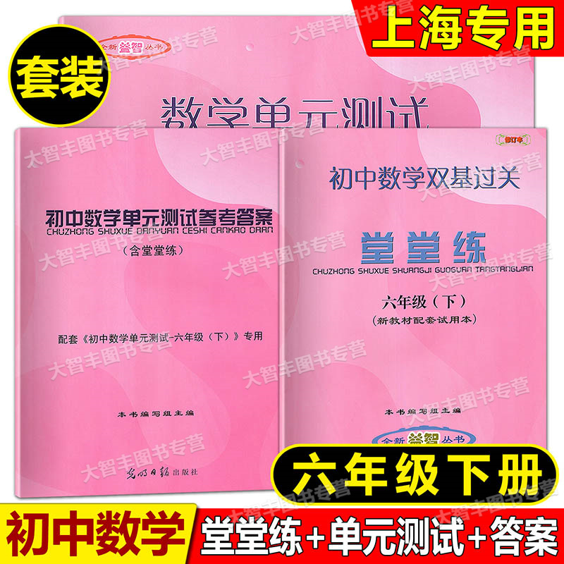 任选备战2024初中数学物理化学单元测试双基过关堂堂练 测试与评估 复习点要 书+答案 六七八九/6789年级上册下册第一二学期 光明 - 图2