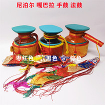 Hand drum method drum mulberry wood Tibetan drum method drum Garba lamb leather drum sound clear and crisp drum small square drum