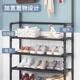 Shoe rack, clothes hanger integrated, simple rental house door, home multi-layer clothes hanger storage floor-standing clothes hanger shoe rack