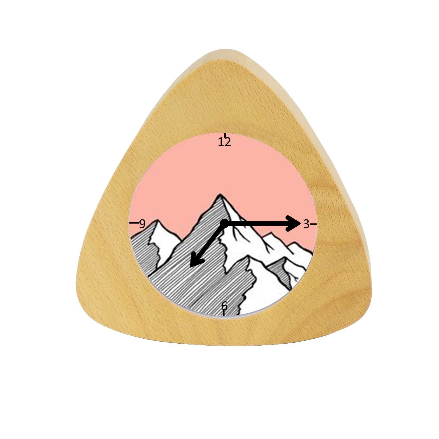 个性化钟面圆形木质闹钟创意实木懒形闹钟小夜灯静音闹多款钟面 - 图2