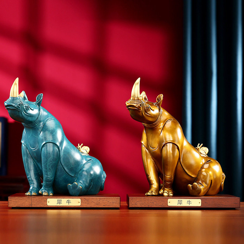 黄铜牛上牛摆件办公室犀牛装饰礼品家居客厅现代铜工艺品商务礼品,淘宝优惠券,粉丝福利购,淘宝优惠卷