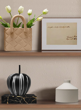 孤品清仓奶油风花瓶组合摆件客厅书房酒侘寂风简约书柜酒柜装饰品