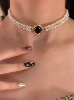 优雅珍珠项链女轻奢高级感