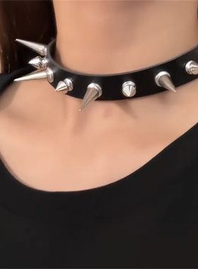 朋克摇滚铆钉项圈女款