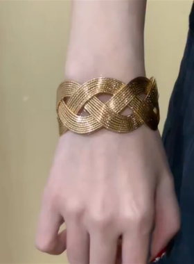 金色多层缠绕手镯欧美辣妹风