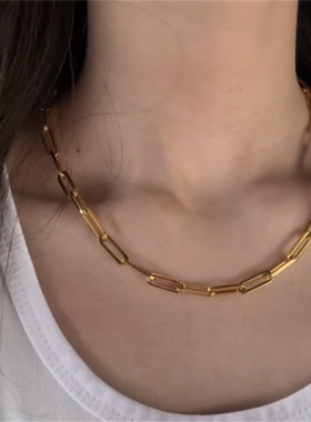 欧美金属链条项链女款