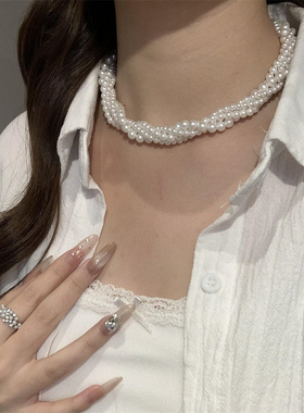 多层珍珠项链装饰女款