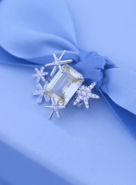 HF何家霏雪胸针925银轻奢优雅
