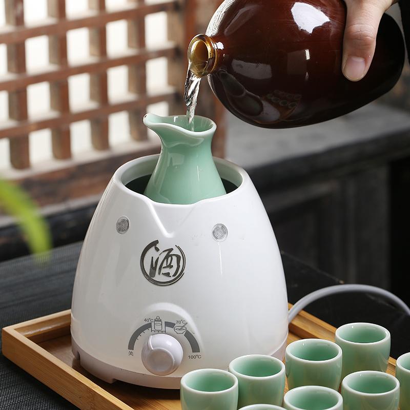 电热温酒器烫酒壶智能控温恒温快速加热家用黄酒白酒半斤酒具套装 - 图0