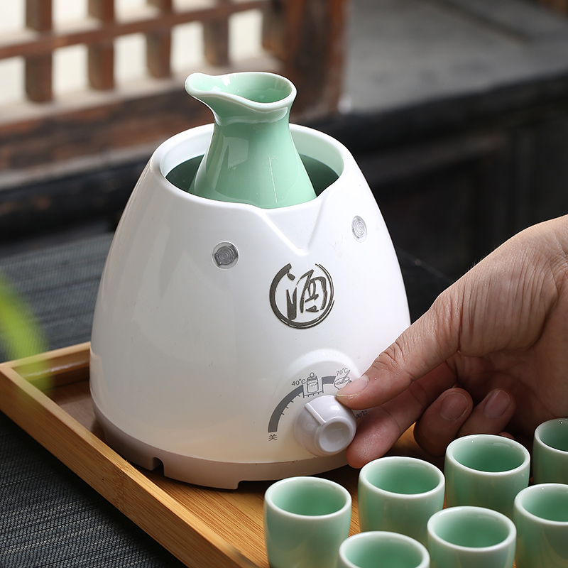电热温酒器烫酒壶智能控温恒温快速加热家用黄酒白酒半斤酒具套装 - 图1