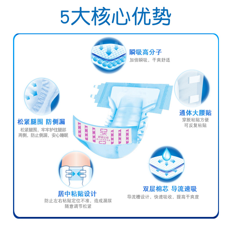 康之福成人纸尿裤老人用尿不湿老年人隔尿垫男女大号大人专用尿布-图1