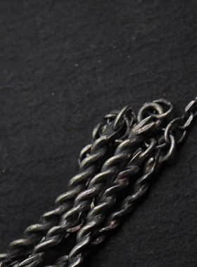 MOUNTMESU 扭纹钉_Twisted SIlver Nail Bracelet手链银 工匠暗黑