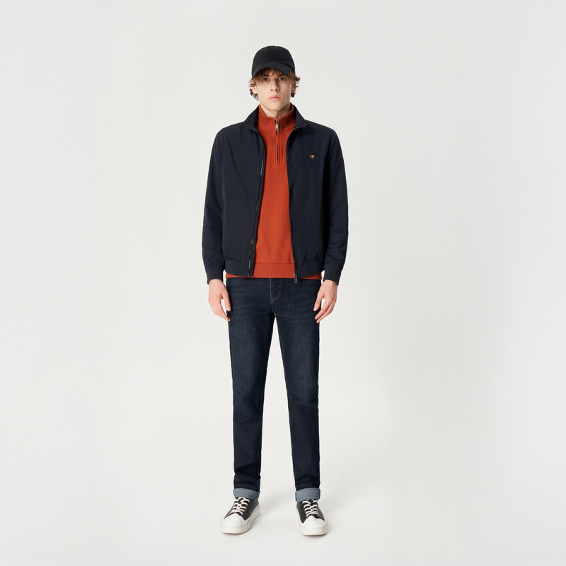 【易打理】LONDA 伦德马秋季新款男士商务休闲刺绣立领夹克外套帅,淘宝优惠券,粉丝福利购,淘宝优惠卷