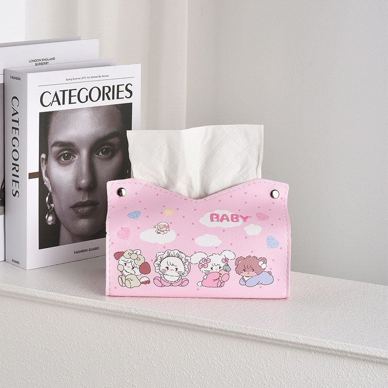 Mikko联名纸巾盒少女心家用客厅可爱车载抽纸盒皮质书桌面餐巾盒,淘宝优惠券,粉丝福利购,淘宝优惠卷