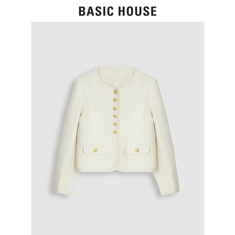 Basic House/百家好小香风羽绒服千金风冬季新款外套B0143B5B132