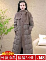 Cotton padded jacket Padded Coat Dress Cotton Suit Jacket 2023 New European stock Autumn Winter Flat Lake Down with long foreign trade