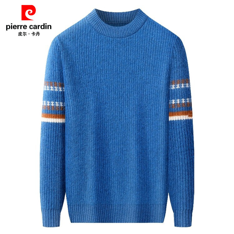 皮尔卡丹羊绒衫男毛衣100%纯羊绒轻奢套头羊毛衫休闲圆领冬季加厚,淘宝优惠券,粉丝福利购,淘宝优惠卷