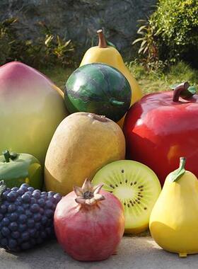 大型玻璃钢仿真蔬菜水果雕塑南瓜榴莲模型农场采摘园装饰辣椒摆件