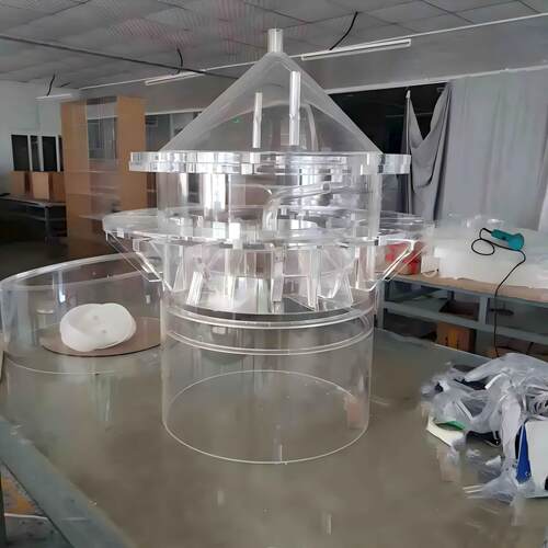 高透明亚克力管有机玻璃pmma圆柱形实验装置法兰雕刻水箱加工定制 - 图2
