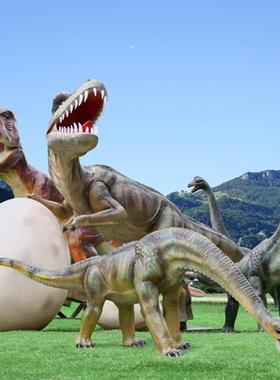 侏罗纪主题动物装饰大型雕塑户外景区游乐园引流装饰仿真恐龙摆件