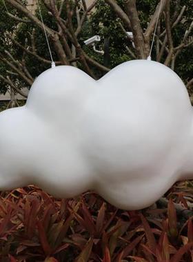 客厅仿真云朵壁挂羽毛雕塑模型热气球吊挂装饰白云摆件酒店背景墙