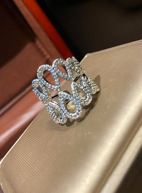 JUACC女铜镀白金锆石时髦波浪线