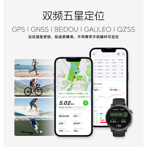 KPEP开普专业运动手表马拉松户外跑步骑行登山GPS北斗运动轨迹游泳50米防水智能手表支付宝离线支付乘车码 - 图1