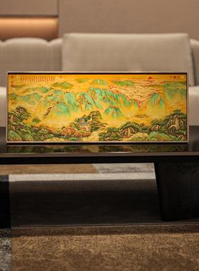 古歌匠造黄铜五岳独尊桌面装饰