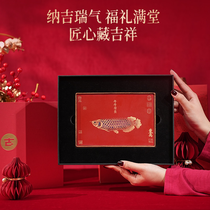 中式寓意伴手礼物桌面摆台画书房办公室家居好物摆件高级铜制实木,淘宝优惠券,粉丝福利购,淘宝优惠卷