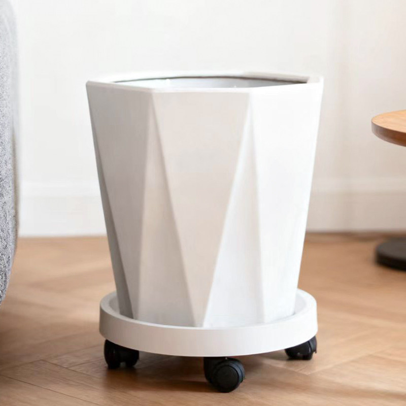 陶瓷大花盆带滑轮托盘高筒简约落地客厅阳台发财树天堂鸟落地绿植,淘宝优惠券,粉丝福利购,淘宝优惠卷