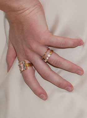 SOFTROOM方水晶戒指