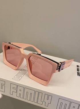 ins风网红方框墨镜男明星同款太阳镜欧美潮人复古嘻哈街拍眼镜女