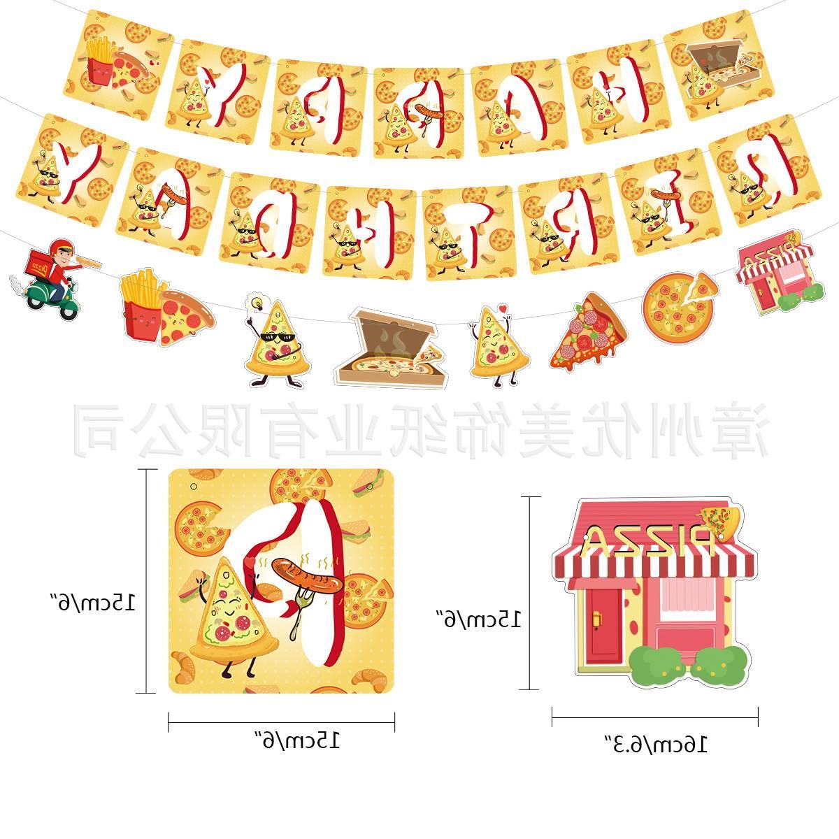 Pizza themed birthday party backdrop decoration set birthday - 图3