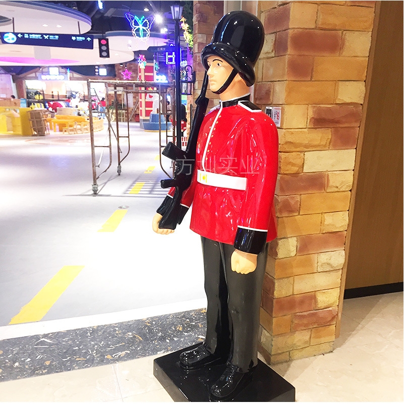 方圳彩绘树脂工艺品立体雕塑商场酒店门卫胡桃夹子模型摆件定制 - 图0