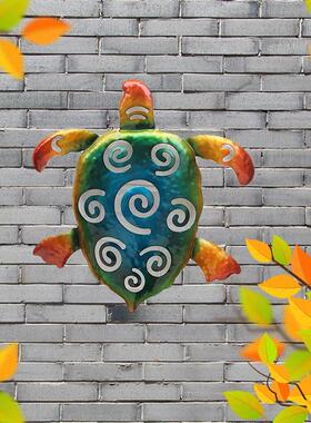 跨境海龟家居壁挂 五金工艺品墙面装饰 仿真海龟金属制品手工