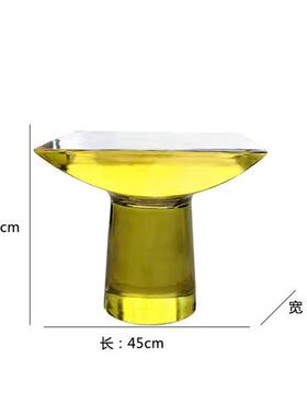 新款现代抽象透明树脂茶几雕塑摆件酒店大堂现代创意装饰品厂家