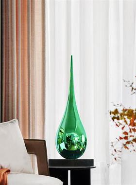 玻璃钢水滴几何雕塑创意软装饰品摆件商场酒店会所售楼处过道装置