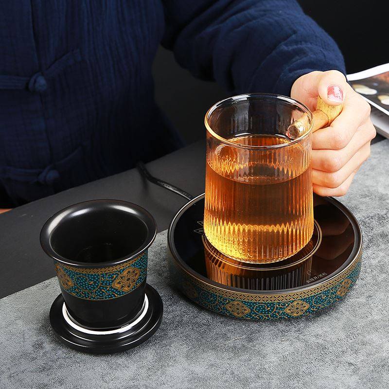 玻璃茶杯个人专用带陶瓷过滤茶水分离办公室高档泡茶水杯,淘宝优惠券,粉丝福利购,淘宝优惠卷