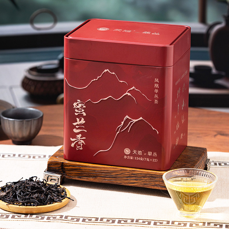 天池 鸭屎香凤凰单枞茶单丛茶叶蜜兰香独立泡包装 茗鉴罐装154g,淘宝优惠券,粉丝福利购,淘宝优惠卷