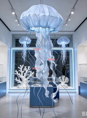 梦幻水母造型橱窗装饰摆件