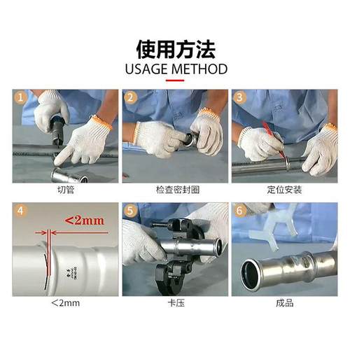 液压压管钳薄壁不锈钢管卡压钳15-100环模分体液压钳双卡压双密封 - 图2