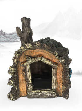 树脂水草缸布景小鱼虾繁殖躲避屋