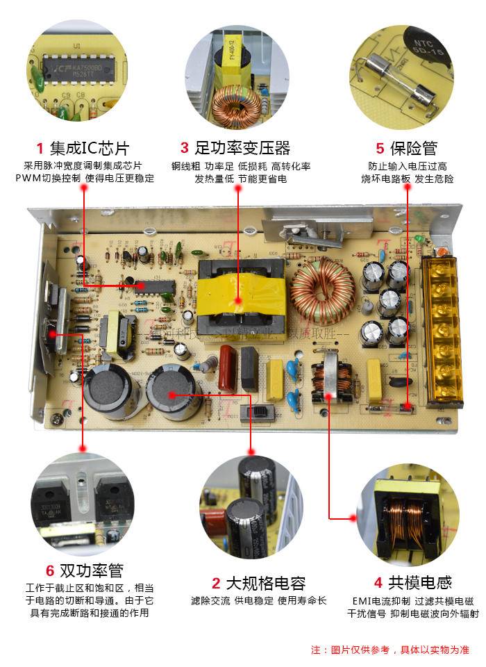 18V5A开关电源 100W18v直流门禁楼宇对讲 可视门铃 DC18V可调稳压 - 图1