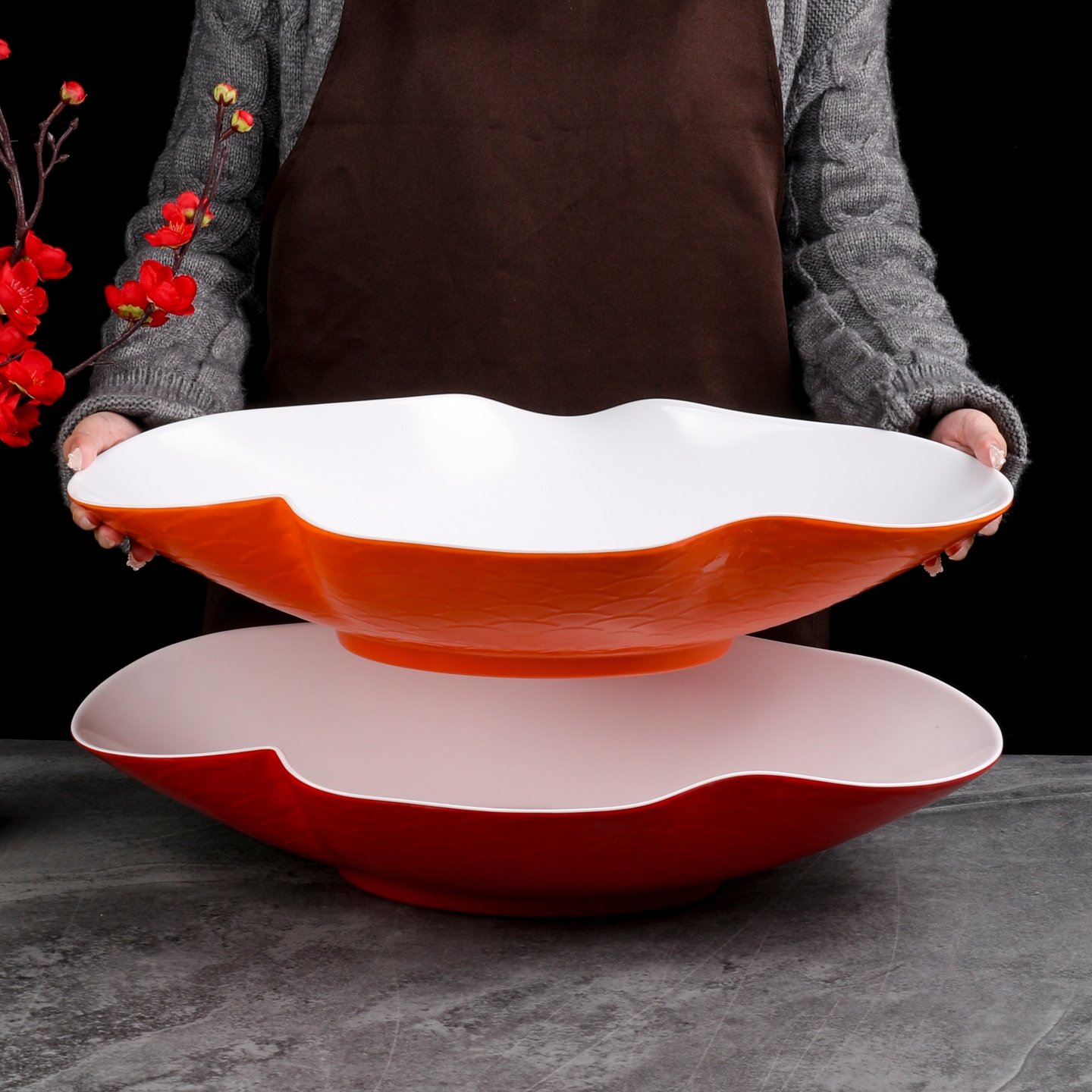 高档餐厅海鲜姿造冰盘三文鱼刺身拼盘火锅店酒店日式料理摆放盘子,淘宝优惠券,粉丝福利购,淘宝优惠卷