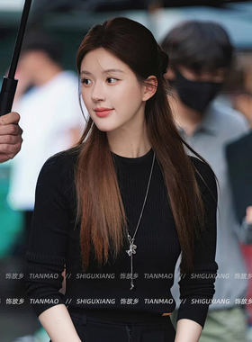 小马吊坠长款项链女秋冬毛衣链