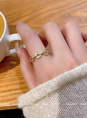 2025新款铜钱旺财戒指女