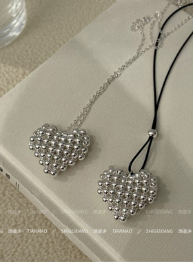 韩国东大门珍珠爱心项链女