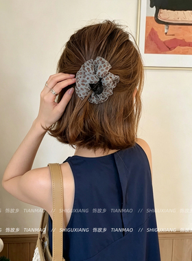 发量少发夹女后脑勺半扎发小抓夹